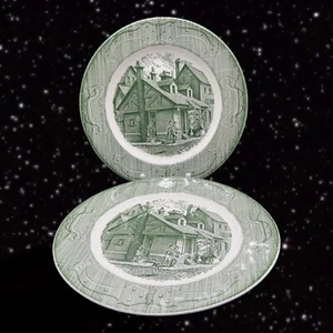 THE OLD CURIOSITY SHOP ROUND PLATE DISH SET ROYAL CHINA 2 Pcs Ceramic USA 10”W - Picture 1 of 7
