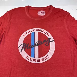 FORD MOTOR CO. By LUCKY BRAND MUSTANG BURNOUT CLASSIC CAR TEE T SHIRT Mens L - Picture 1 of 5