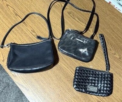 Nine West     Three Assorted Small Black Handbags  - Image 1 of 4