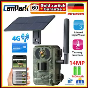 4G Solar Jagdkamera 2,5K Wildkamera Kamera Nachtsicht Überwachungskamera mit SIM - Bild 1 von 9