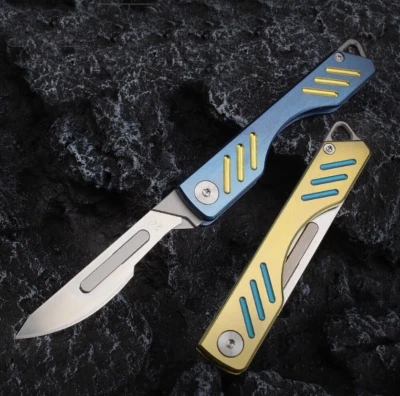 Titan Schlüsselanhänger Utility Knife Ersatzklinge Klappmesser Outdoor EDC - Bild 1 von 4