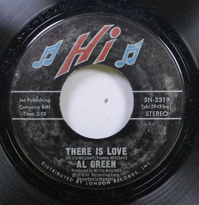 Soul Nm! 45 Al Green - There Is Love / Keep Me Cryin' On Hi Records - Image 1 of 2
