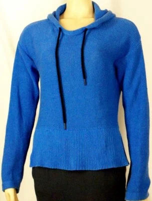 Talla M ALEXANDER WANG Algodón Azul Con Capucha Suéter Grueso Tejido Sudadera Foto 1 de 3