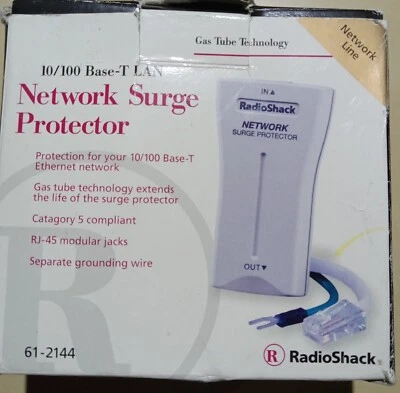 10/100 Base-T LAN Network Surge Protector NEW Radio Shack  (New Open Box) - Image 1 of 3