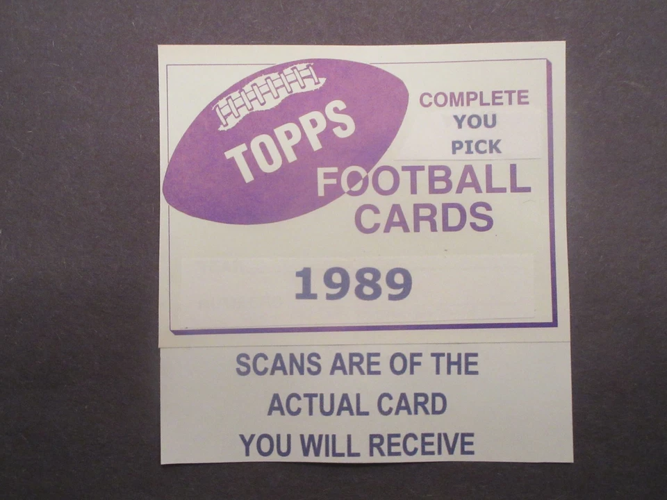 1989 TOPPS FOOTBALL  ~  U-Pick Players from Scans  ~  Free Shipping - Image 1 of 1