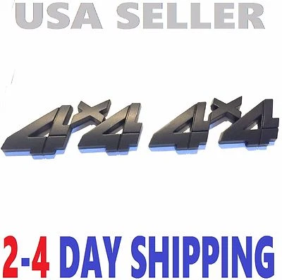 X2 Negro 4 X 4 Emblema de Calidad ahumado Camión Autobús Autocar Calcomanía Logotipo Autocaravana Foto 1 de 4