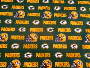 NFL GREENBAY PACKERS   DESIGN 1 YARD PIECE 100% COTTON NEW 58" WIDE NEW DESIGN - Picture 1 of 5