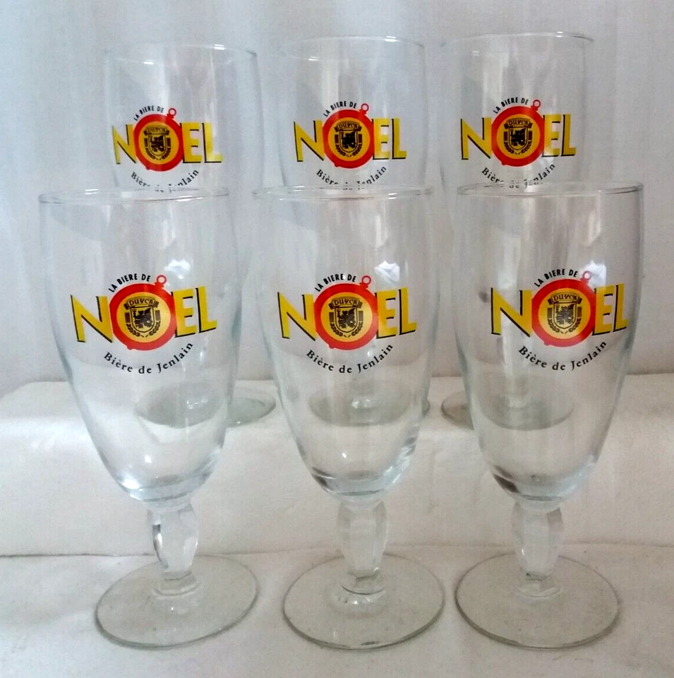 Lot 6 verres à bière 25 cl JENLAIN , BIERE DE NOEL  , ref JN25 - Photo 1/1