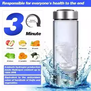 420ml Hydrogen-Rich Water Cup Electric Hydrogen Rich Water Generator Bottle - Picture 1 of 13