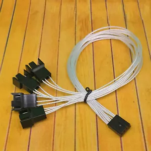 100W Small 4 Pin Connector to 1/2/3/4Pin PWM CPU Fans Converter - Zdjęcie 1 z 12