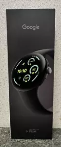 Google Pixel Watch 3 - 45mm, Wi-Fi, Matte Black Case/Obsidian Band *NEW* - Picture 1 of 4
