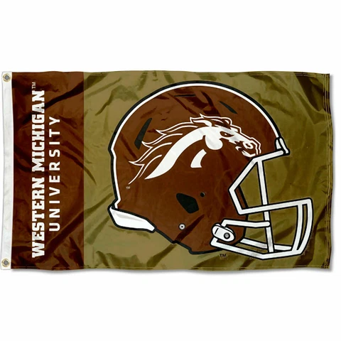 Western Michigan Broncos Football Helmet Flag Large 3x5 Cover
