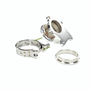 T3 T3/T4 T3/T04E Kit de brida adaptador de conversión de escape turbo banda V de 5 pernos a 3" - Imagen 1 de 9