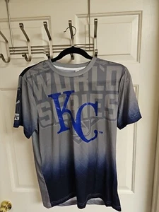  Camiseta gráfica de béisbol de los Reales de Kansas City MLB para hombre pequeña serie mundial nueva con etiquetas - Imagen 1 de 6