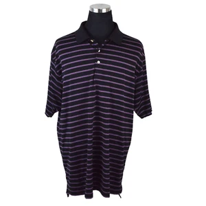 Peter Millar Herren Poloshirt XXL schwarz lila Streifen Riviera Coral Gables Sommer - Bild 1 von 7