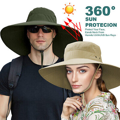 Wide Brim Sun Hat Men Women Breathable Bucket...