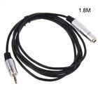 6.35mm Female to 3.5mm Male Plug Mic- Extension Cable Metal Housing