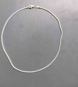 925 Sterling Silver Flat Snake Bone Herringbone Chain Choker Necklace