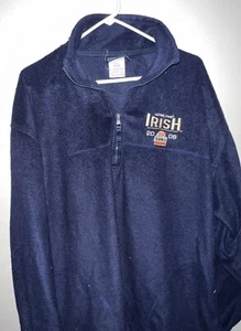 Notre Dame Fighting Irish Zip Up Fleece 2006 Sz 2XL Tostitos Fiesta Bowl Sweater - Picture 1 of 3