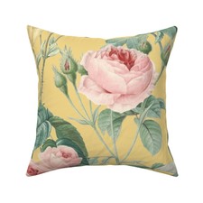 Floral Flower Garden Nature Throw Pillow Cover w Optional Insert by Roostery