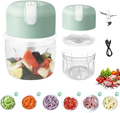 Mini Tritatutto Elettrico, Batteria Da 250 Ml, Mini Tritatutto Elettrico Con Con - Immagine 1 di 4