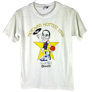 Vintage Converse T Shirt Isiah Thomas Vintage Detroit Pistons 1980s NBA Adult M - Picture 1 of 14