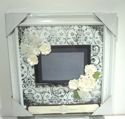 Lembranças de página de scrapbook emoldurado Bontique Fleur adicione sua própria foto - Imagem 1 de 4