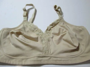 Leading Lady Bra Size 36DD Beige Wireless Unlined Adjustable Strap Lace Lingerie - Picture 1 of 7