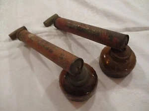 2 Vintage Dobbins Superbilt Sprayers Amber Glass Reservoir - Picture 1 of 11