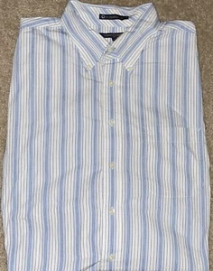 Mens Tommy Hilfiger TLC Long Sleeve Striped Button Up Shirt XXL 18 36-37 EUC - Picture 1 of 2