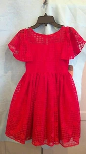 Pastourelle by Pippa & Julie Girl's Red Lace Dress Size 8 - Picture 1 of 5