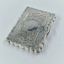 Antique Solid Sterling Silver Card Case 1901 Walker & Hall (2131/9/BAS)