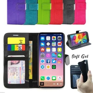 For iPhone 11 Pro Max XS X 6 S 7 8 Plus Flip Wallet Leather Case Cover - Picture 1 of 21