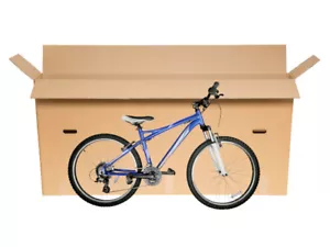 2x Fahrradkarton, braun - 1580x185x755 mm - erfüllt das Gurtmaß für DHL-Versand - Bild 1 von 1