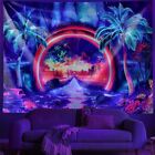Tapisserie murale mandala fluorescent lumière noire imprimé rivière UV décoration intérieure