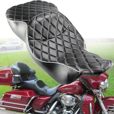 For 97-07 Harley Electra Glide Standard Classic Rider Driver Passenger 2 Up Seat - Image 1 of 4
