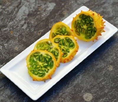 Kiwano Melon Seeds ~Cucumis metuliferus~ Horned Melon~ Heirloom African Cucumber - Image 1 of 2