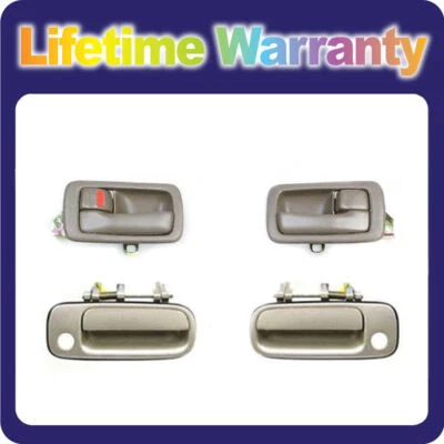 DS405 For 92-96 Toyota Camry  door handle 2 Front Outside Beige & 2 Inside Brown - Image 1 of 4