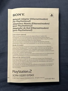 Manual Only - Sony Playstation 2 Ethernet Network Adapter Modem PS2  - Picture 1 of 2