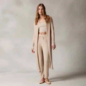 New $149 Kashwére Women's Long Cardigan Kash-ease™, Oatmeal, XS/S - Picture 1 of 9