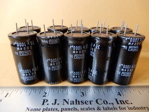 Condensadores de plomo radial tipo SL Nippon Chemi-Con 1000uf 35V cantidad 10 nuevo de lote antiguo - Imagen 1 de 6