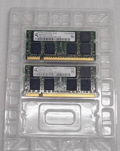 QIMONDA 2GB (2X1GB) PC2-5300S DDR2 LAPTOP MEMORY - HYS64T128021EDL-3S-B2 - Picture 1 of 3