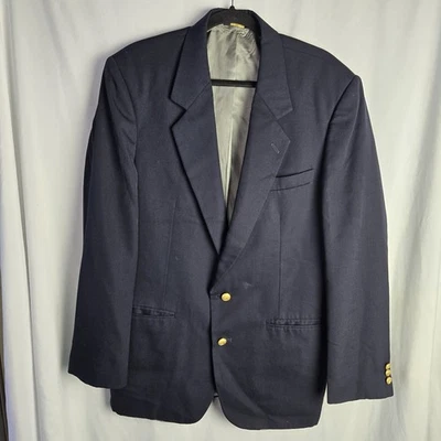 Blazer Vintage Givenchy Monsieur Azul Botones Dorados Hecho en EE. UU. Preppy Dinero Antiguo Foto 1 de 4