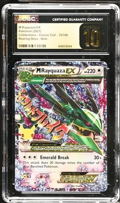 CGC 10 PRISTINE M Rayquaza EX 76/108 Celebrations Classic Collection Pokemon - Image 1 of 2