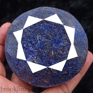 Piedra preciosa suelta corte redondo zafiro azul grande natural 2026,05 quilates certificado EGL 5DSU - Imagen 1 de 8