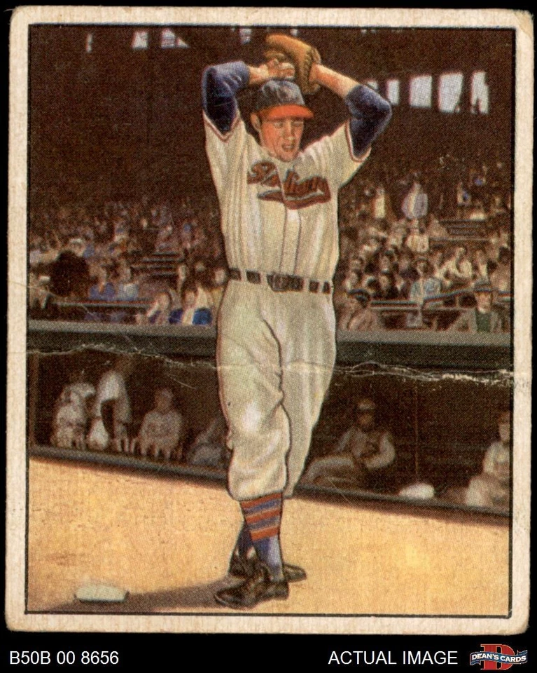 1950 Bowman #6 Bob Feller Indians HOF 1.5 - FAIR - Image 1 of 1