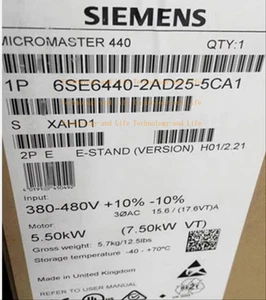 1 PIEZA Nuevo Siemens 6SE6440-2AD25-5CA1 6SE6 440-2AD25-5CA1 En Caja Envío Gratis - Imagen 1 de 1