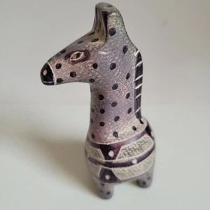 Heavy Soapstone Zebra Figurine 3.5" Hand Carved and Painted Kenya See Descript! - Picture 1 of 13
