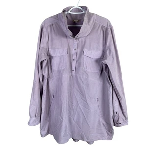 Duluth Sol Survivor Sun Protection Popover Tunic Top Vented Womens XL Purple - Picture 1 of 8