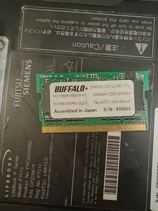 512MB micro DDR 333 RAM Memory Fujitsu-Siemens LifeBook P7010 #1 p7010D PC2700 - Picture 1 of 5